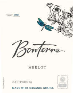 Bonterra Merlot 2016 Front Label