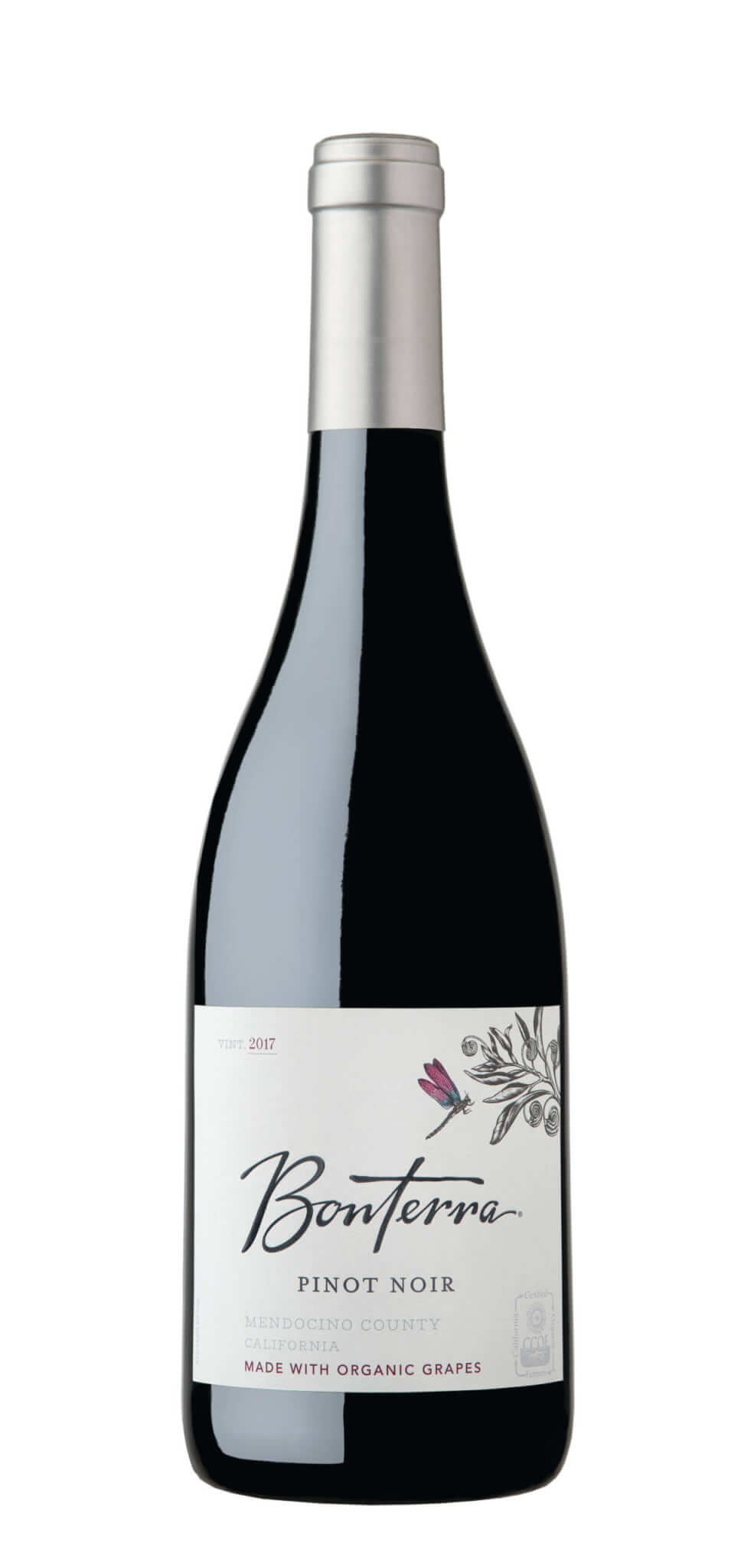 Bonterra Pinot Nior Bottle from Mendicino County
