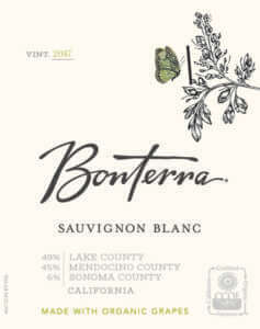 Bonterra Sauvignon Blanc 2017 Front Label