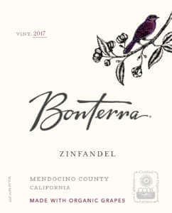 Bonterra Zinfandel 2017 Front Label