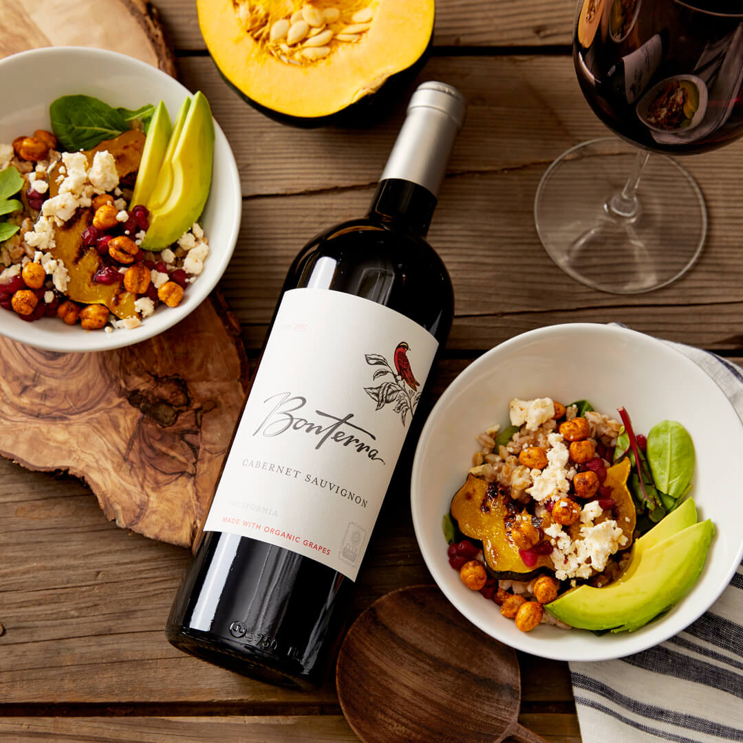 Bonterra Cabernet Sauvignon Wine with Harvest Bowls