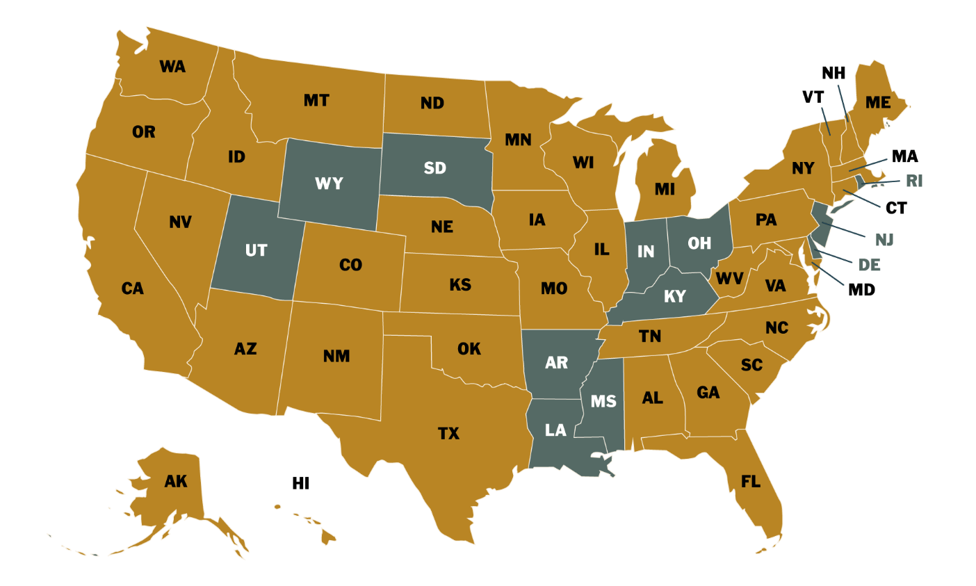 states map image