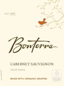 Bonterra Cabernet Sauvignon 2015 bottle label