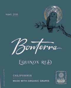 Bonterra 2016 Vintage Equinox Red wine label