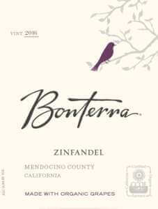 Bonterra Zinfandel 2016 wine label