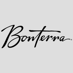 Bonterra script logo in black color, vector file