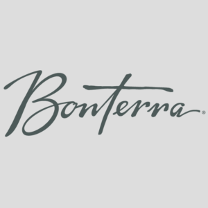 Bonterra script logo in gray color, vector file