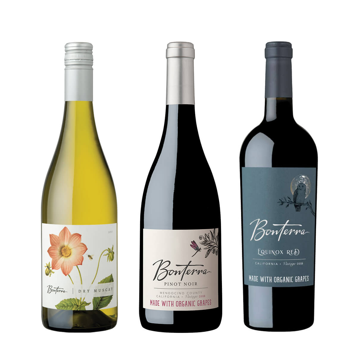Bonterra Organically Farmed Wine Trio Shot